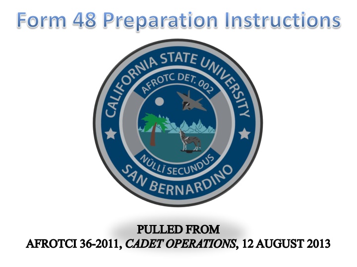 ROTC Form 48 Preparation Guidelines