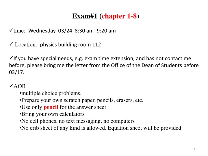 Mechanics Exam Preparation Guide