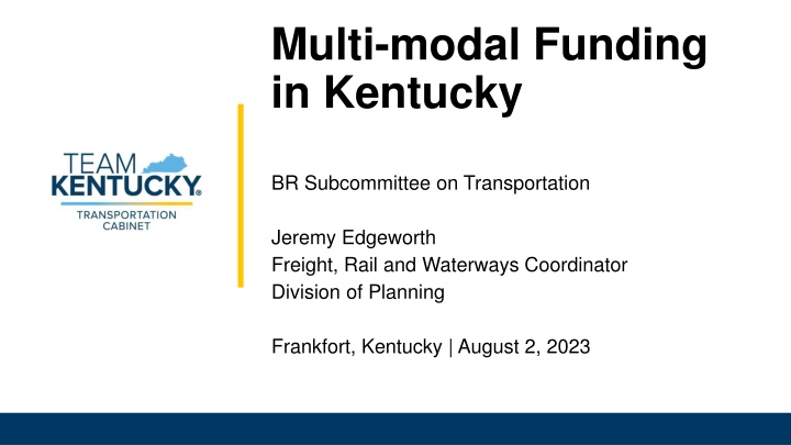 Kentucky Riverport Improvement Programs and Funding Details