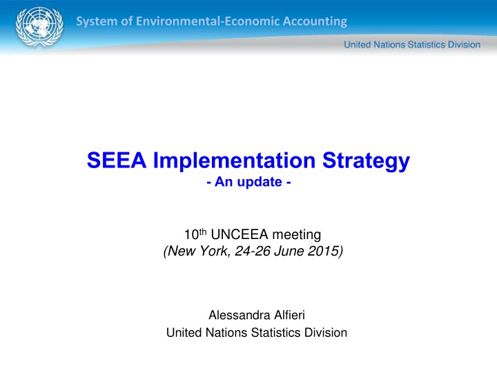 System of Environmental-Economic Accounting: Implementation and Policy Landscape