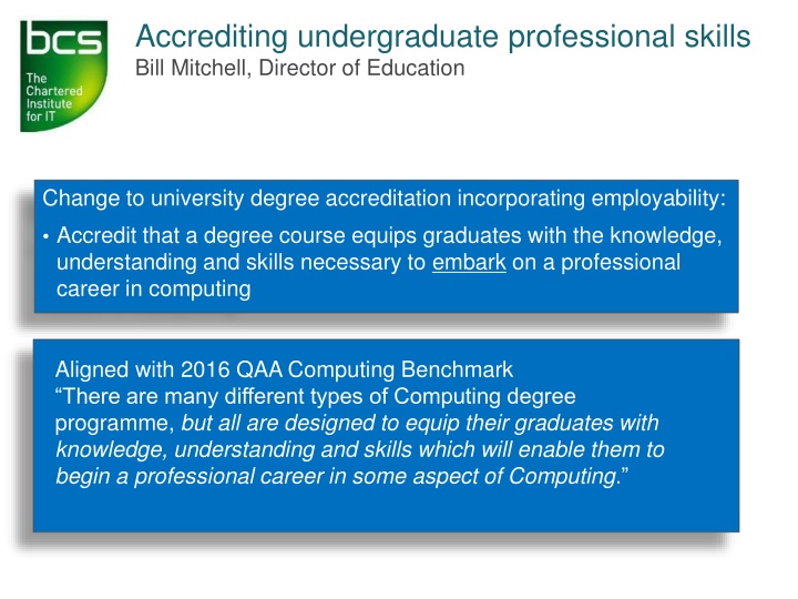 Accreditation Evolution for Computing Degree Programs