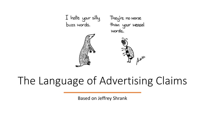 The Language of Advertising Claims