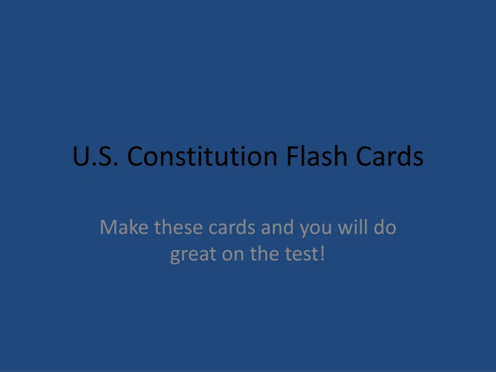 Study Guide: U.S. Constitution Flash Cards for Test Success