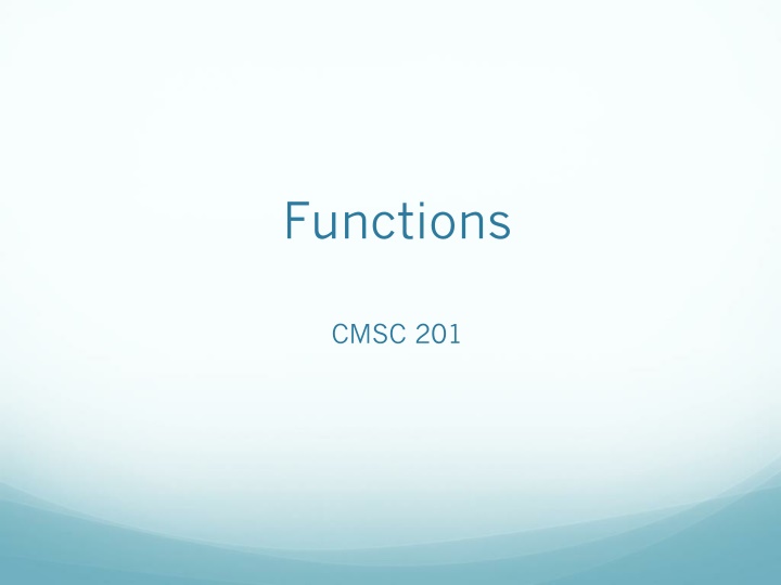Functions in Programming
