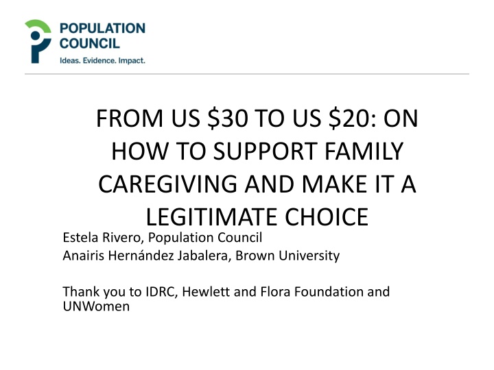 Family Caregiving and Population Change