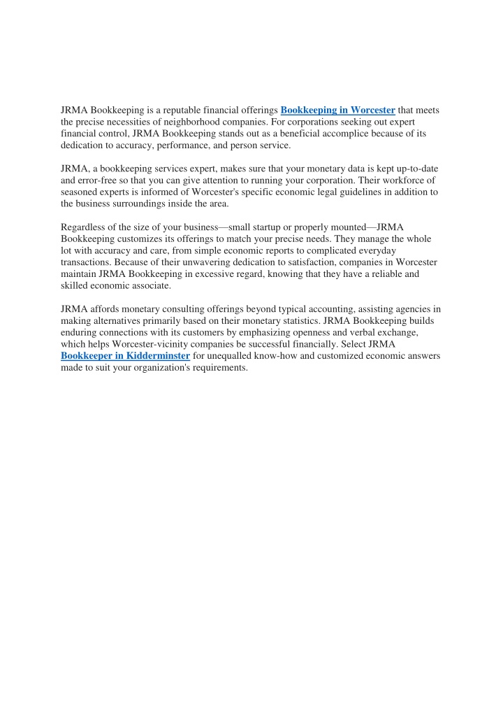 jrma bookkeeping is a reputable financial n.w