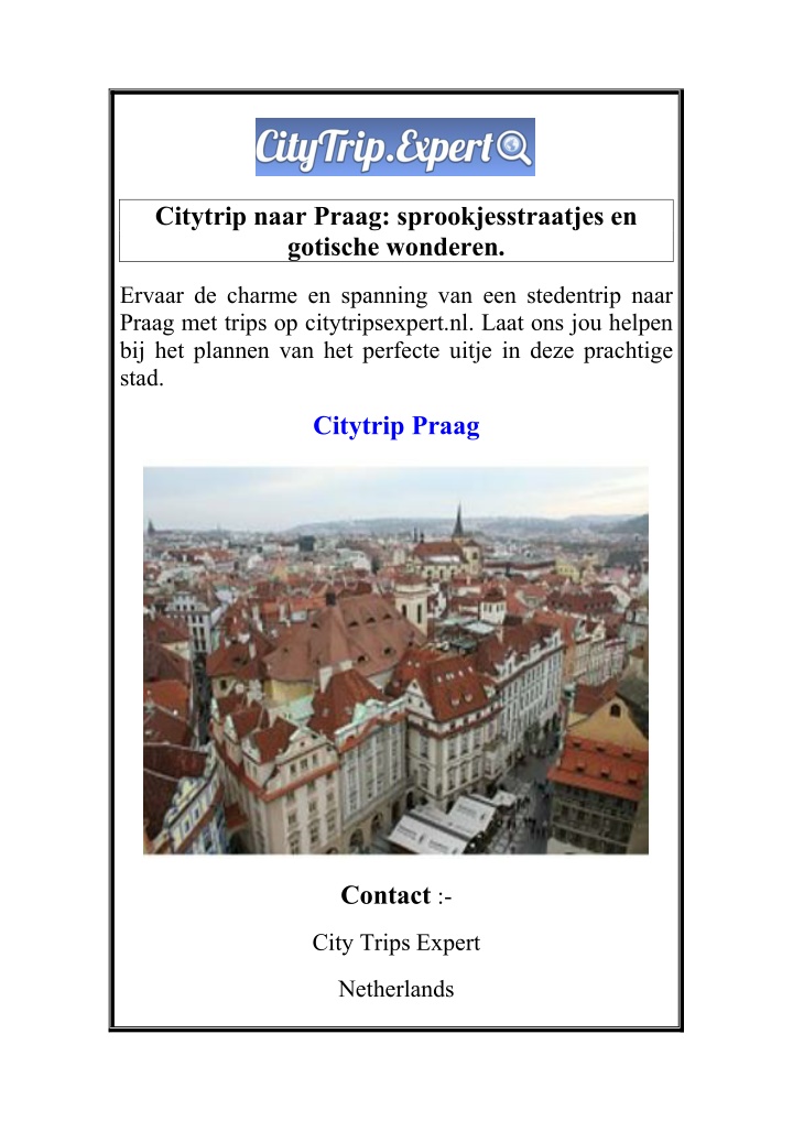 citytrip naar praag sprookjesstraatjes n.w