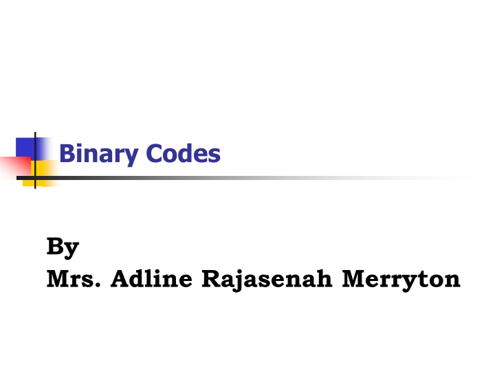 Binary Codes and Character Coding Techniques