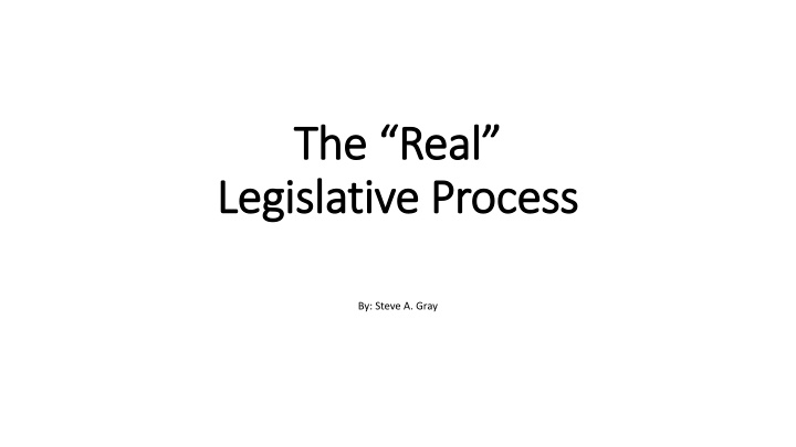 Navigating the Legislative Process: Insights and Strategies
