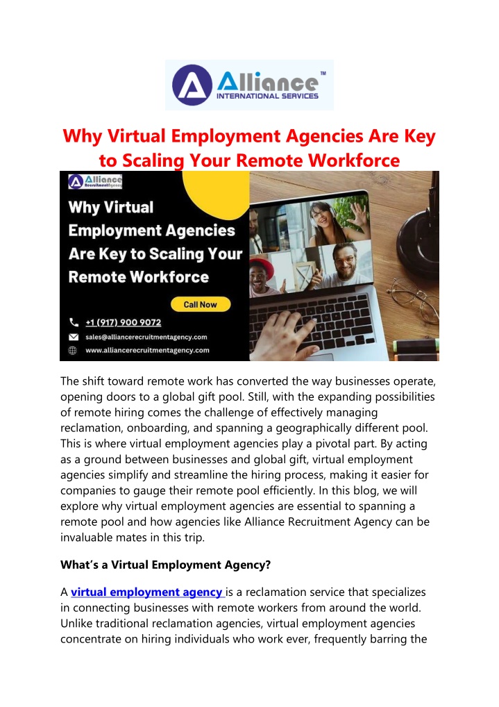 why virtual employment agencies n.w