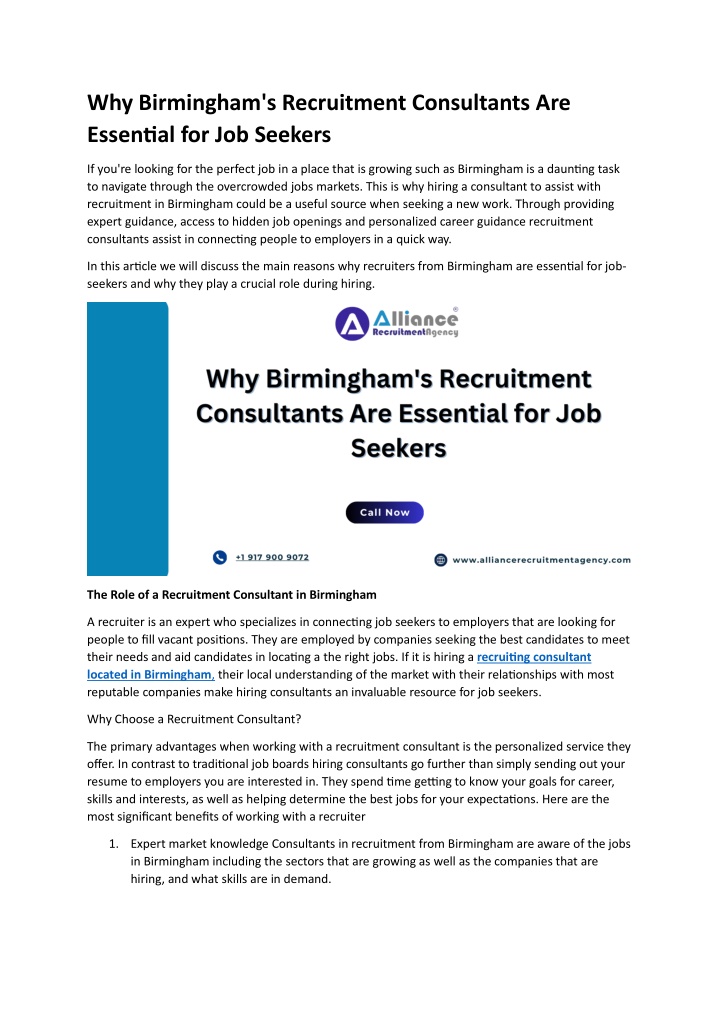 why birmingham s recruitment consultants n.w