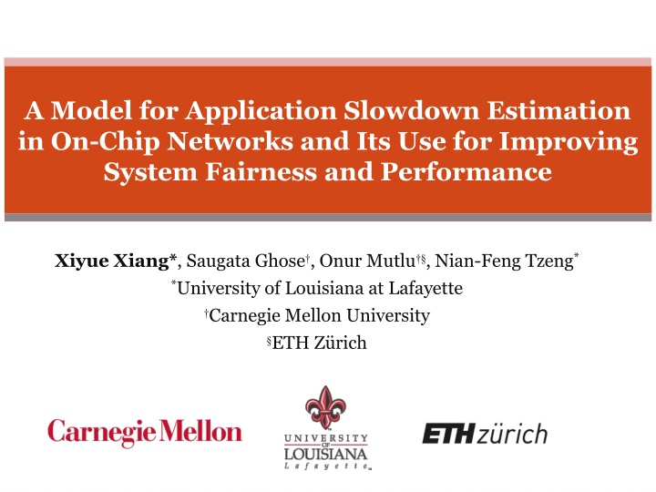 A Model for Application Slowdown Estimation in On-Chip Networks