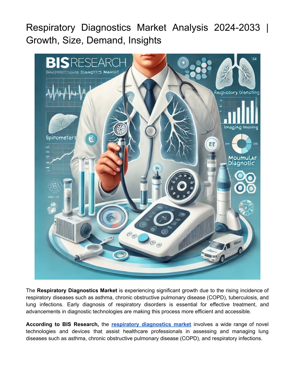 respiratory diagnostics market analysis 2024 2033 l.w