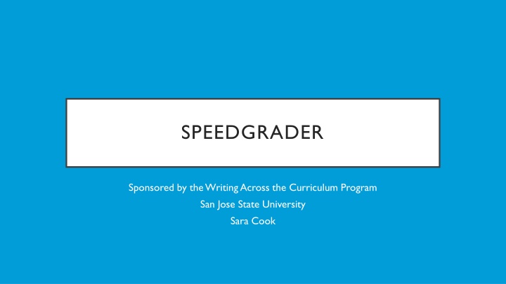 Enhancing Feedback with SpeedGrader Tools