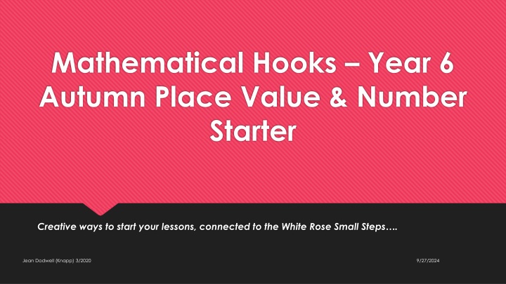 Engaging Number Activities for Year 6 Math Lessons