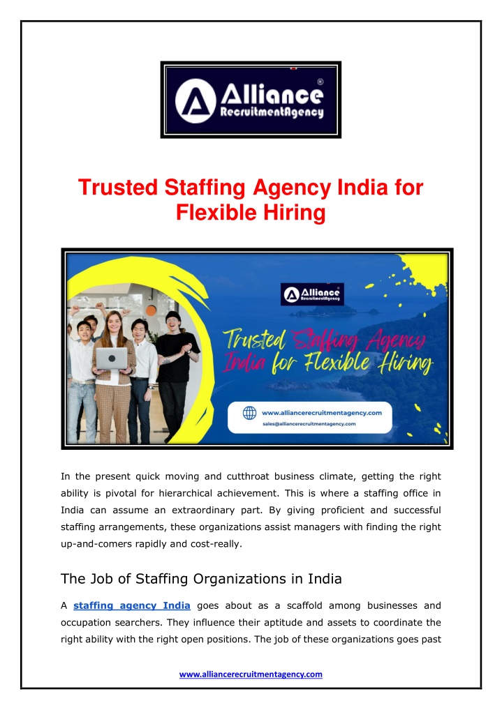 trusted staffing agency india for flexible hiring n.w