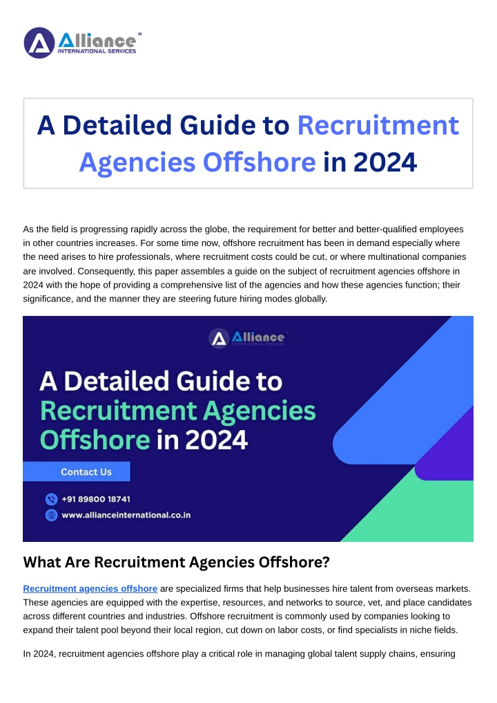 a detailed guide to recruitment agencies o shore n.w