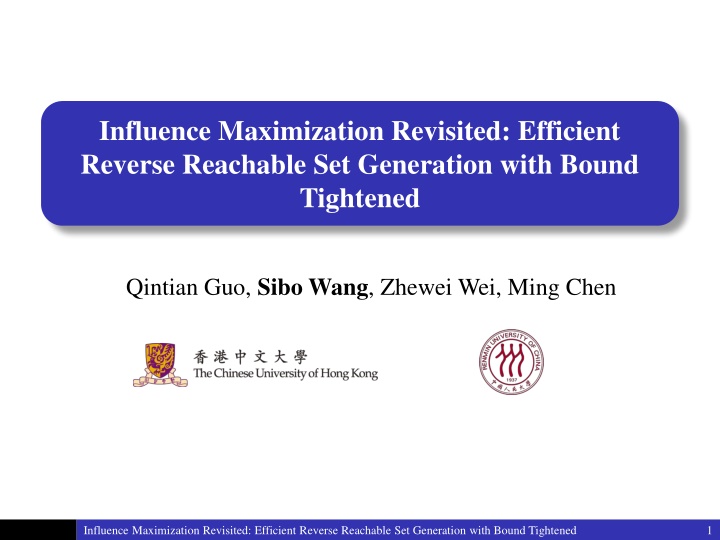 Efficient Reverse Reachable Set Generation for Influence Maximization