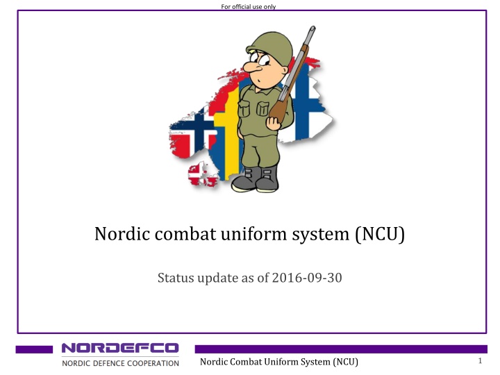 Nordic Combat Uniform System (NCU) Status Update as of 2016-09-30