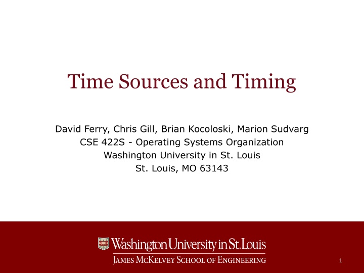 Time Management in Operating Systems