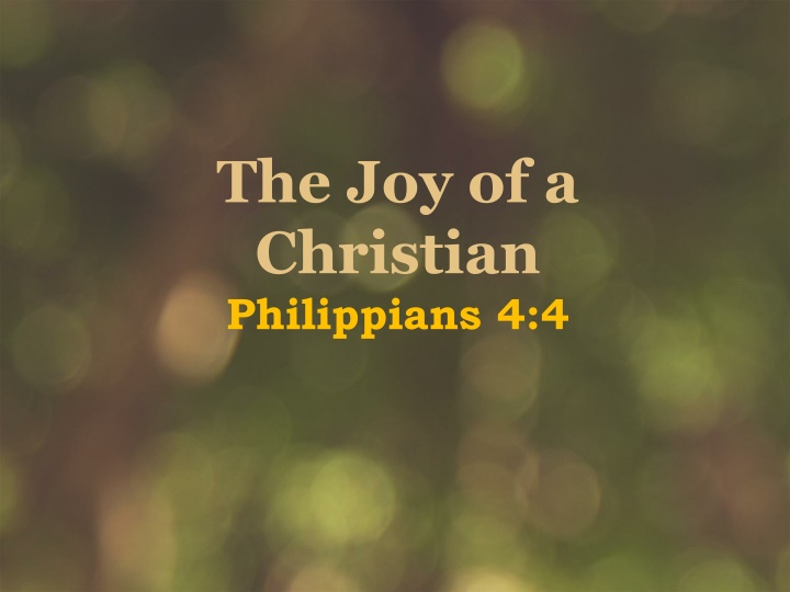 Finding Joy in Christian Faith: Insights from Philippians 4:4