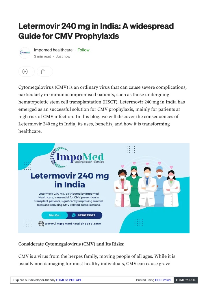 letermovir 240 mg in india a widespread guide n.w