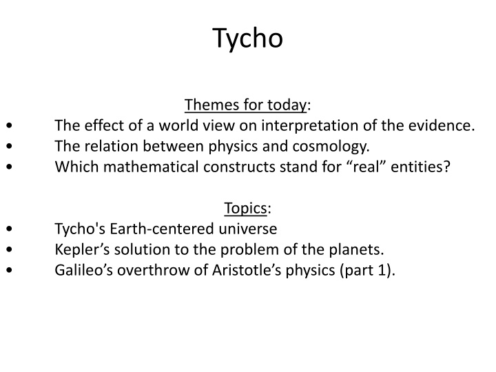 The Evolution of Cosmological Models: Tycho vs. Copernicus