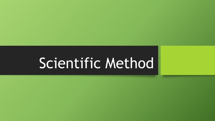 Scientific Method and Its Application in Science