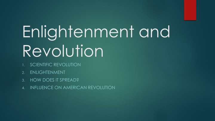 Enlightenment and Scientific Revolution: Impact and Spread