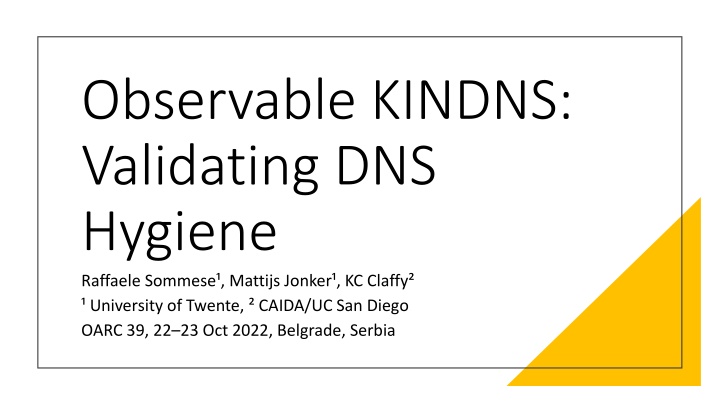 Improving DNS Security with KINDNS Best Practices