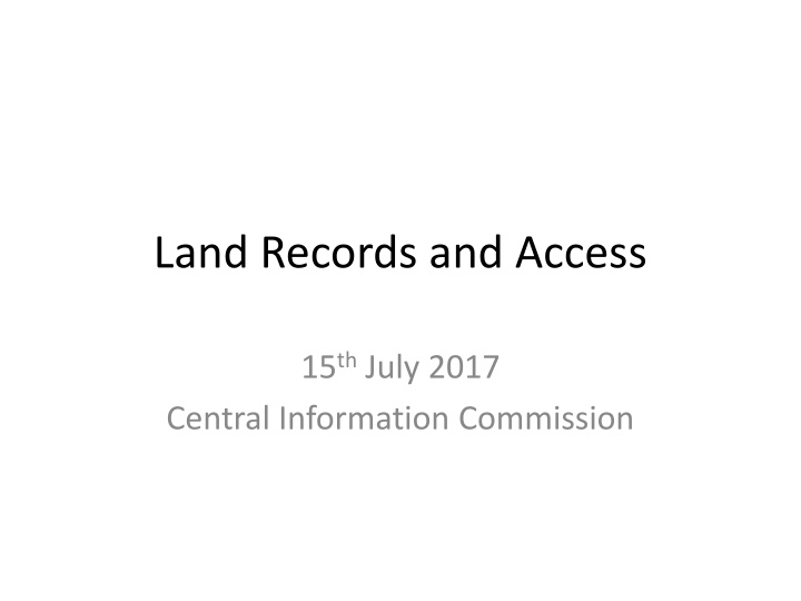 Importance of Land Records in Preventing Land Disputes