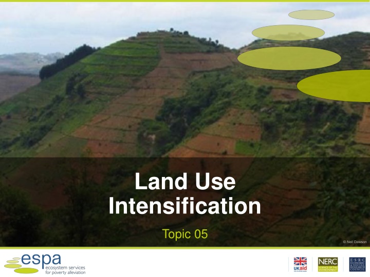 Land Use Intensification and Its Impacts