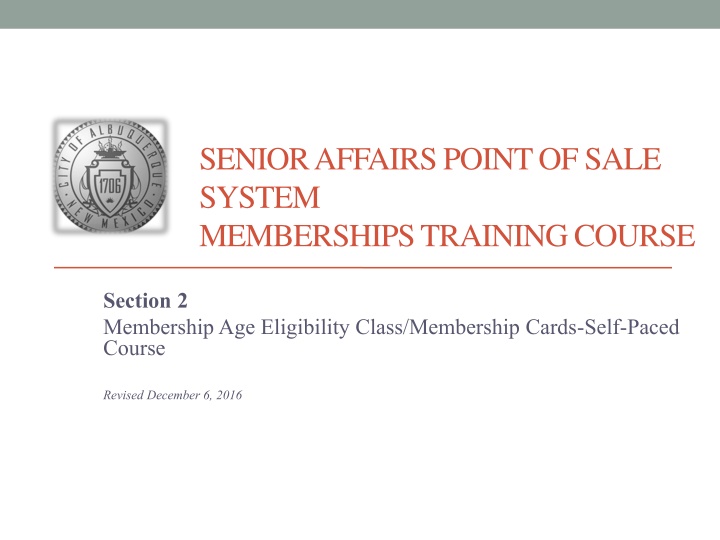 DSA Memberships Course - Membership Age Eligibility & Benefits Overview