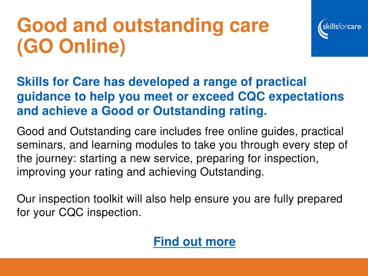 Enhancing Care Quality with Skills for Care Online Resources