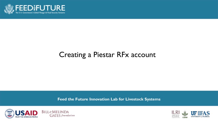 Step-by-Step Guide to Creating a Piestar RFx Account for Livestock Innovation