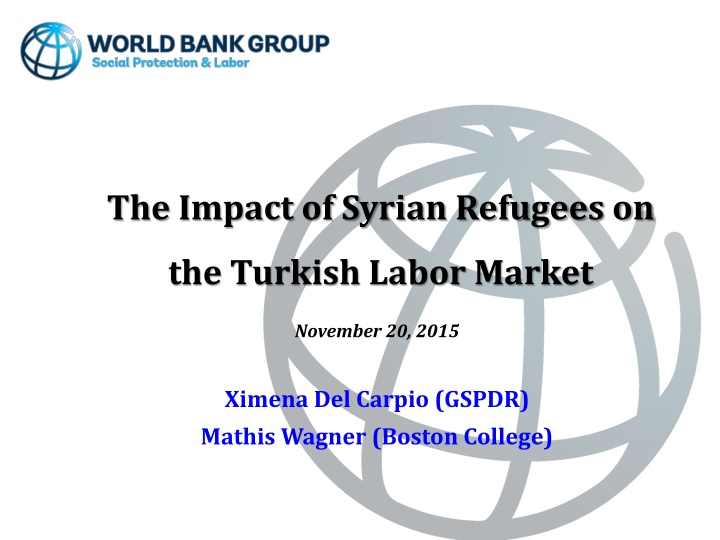 Impact of Syrian Refugees on the Turkish Labor Market