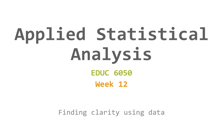 Moderation and Mediation in Statistical Analysis