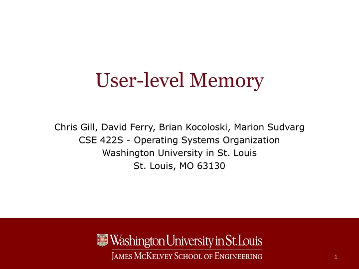 User-Level Memory Management in Operating Systems