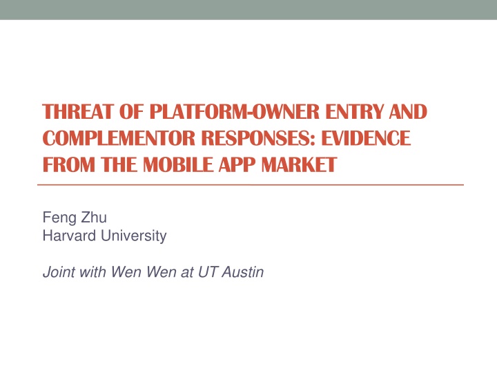 Threats and Responses in the Mobile App Market