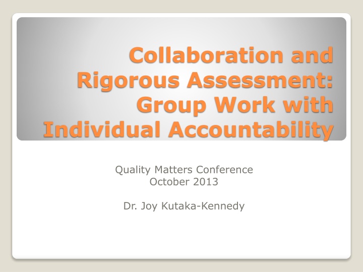 Challenges and Strategies in Group Work Accountability