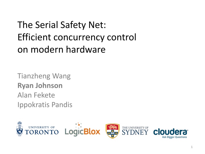 Efficient Concurrency Control on Modern Hardware