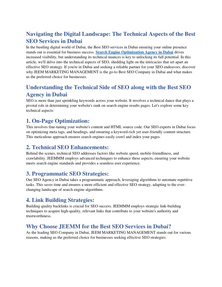 navigating the digital landscape the technical n.w