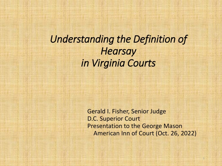 Understanding the Definition of Hearsay in Virginia Courts