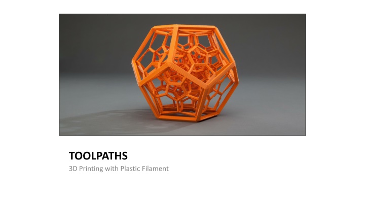 Toolpaths and Slicing in 3D Printing