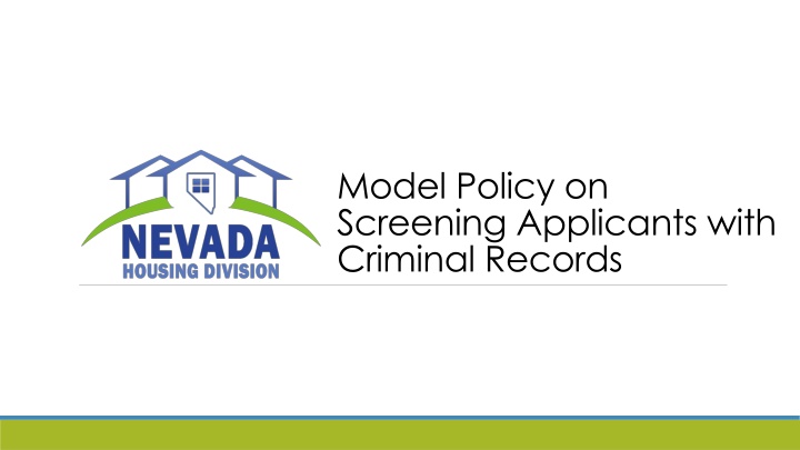 Model Policy on Screening Applicants with Criminal Records