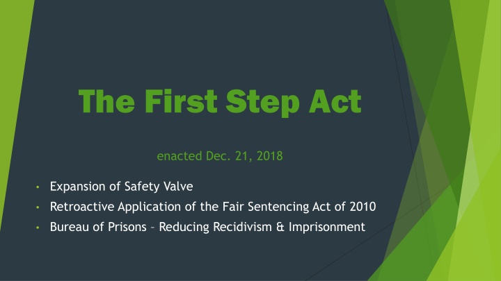 Changes Introduced by the First Step Act of 2018