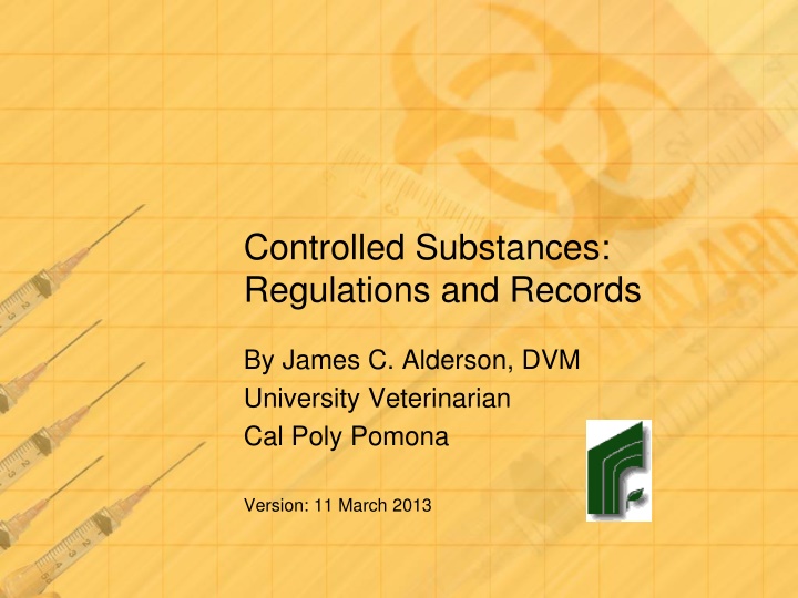 Controlled Substances Regulations: A Comprehensive Overview