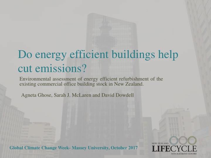 Environmental Assessment of Energy-Efficient Refurbishment in New Zealand's Office Buildings