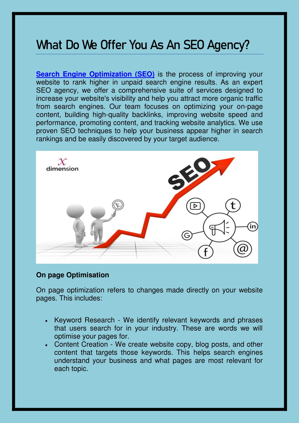 what do we offer you as an seo agency l.w