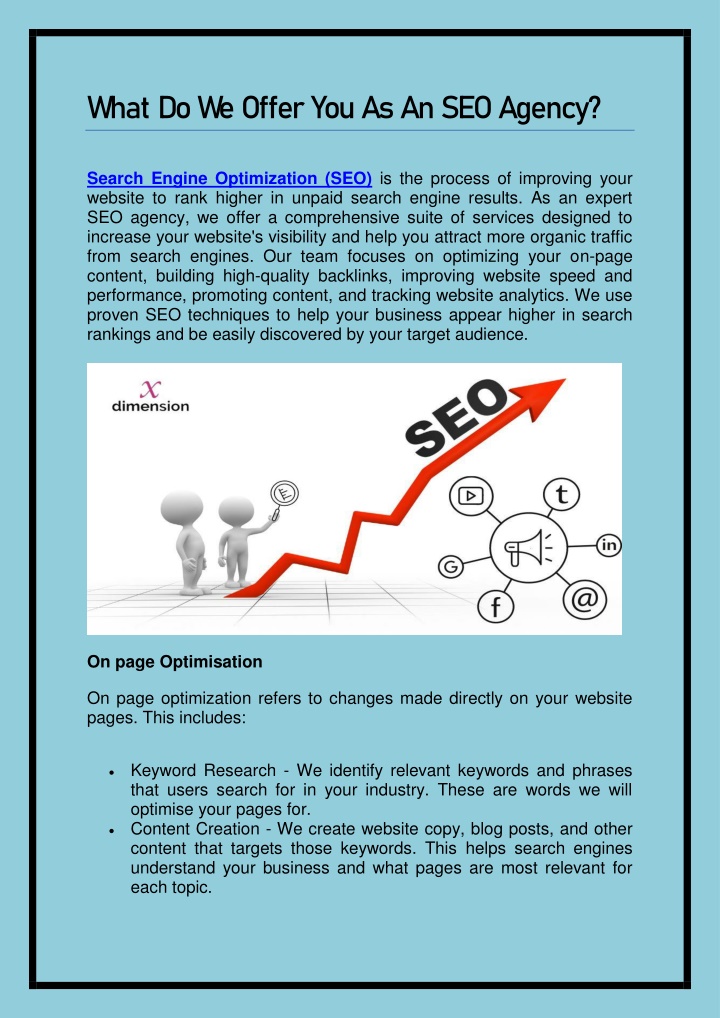 what do we offer you as an seo agency n.w